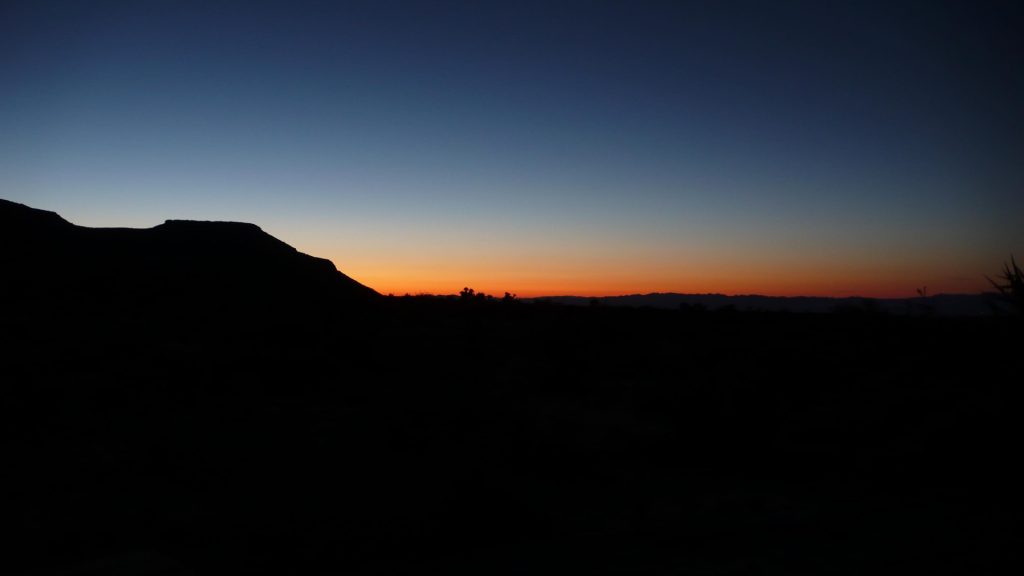 Sunrise over Mojave Desert